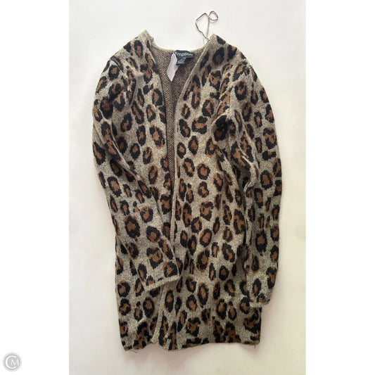 Sweater Cardigan By Kempson In Animal Print, Size: M