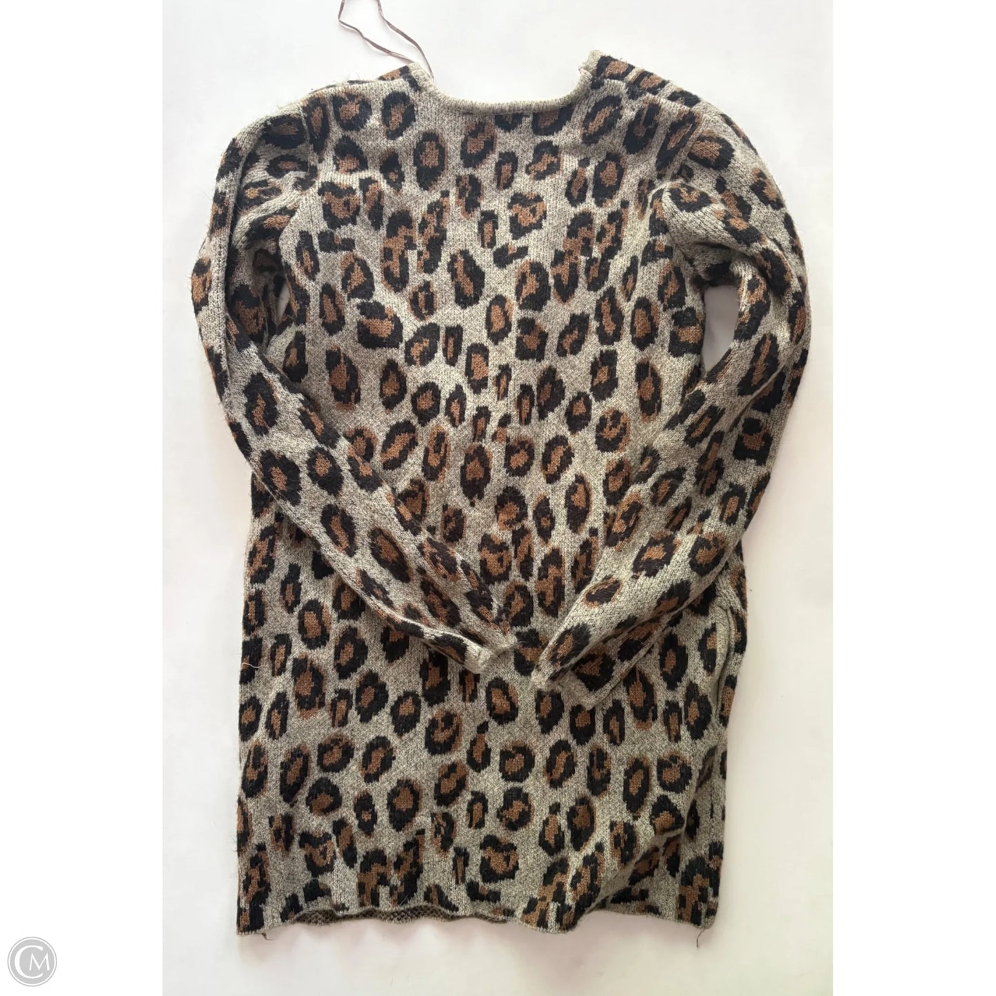 Sweater Cardigan By Kempson In Animal Print, Size: M