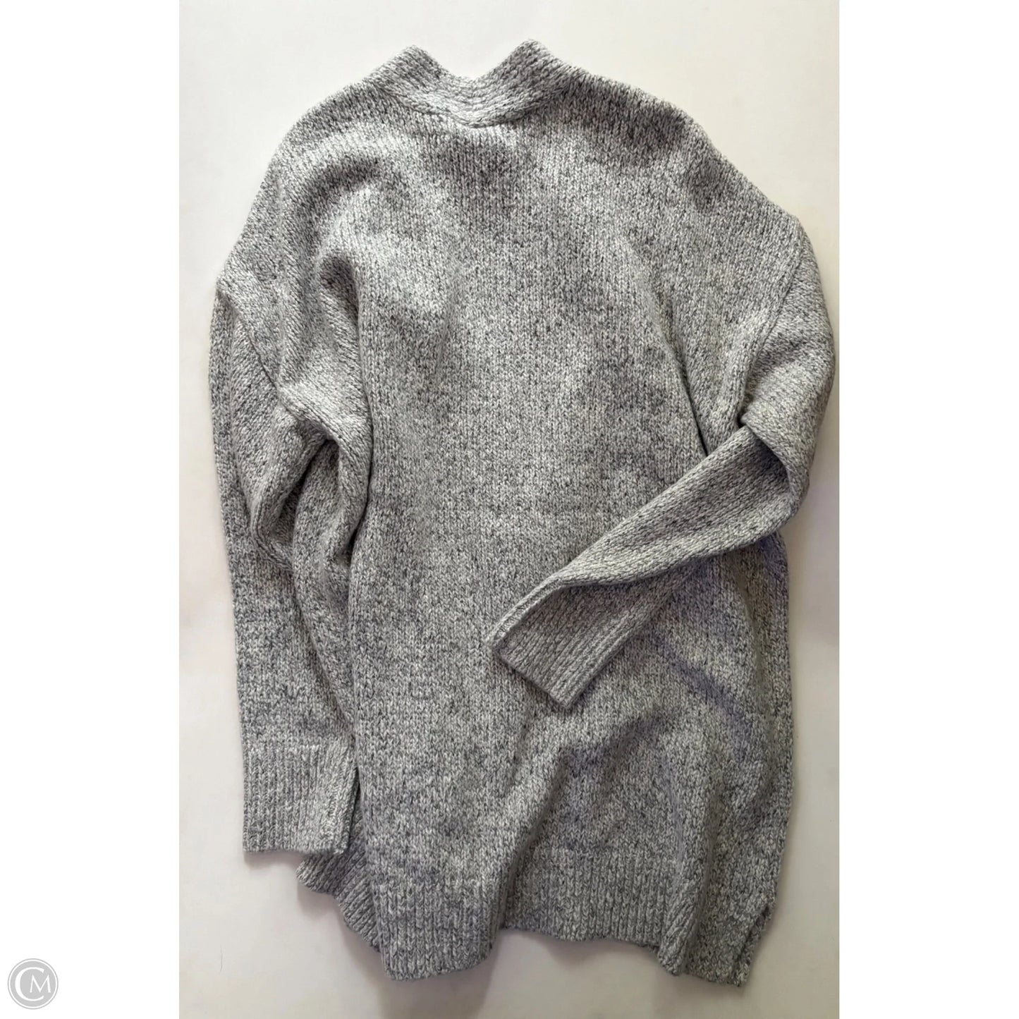 Sweater Cardigan By Loft In Grey, Size: Xl