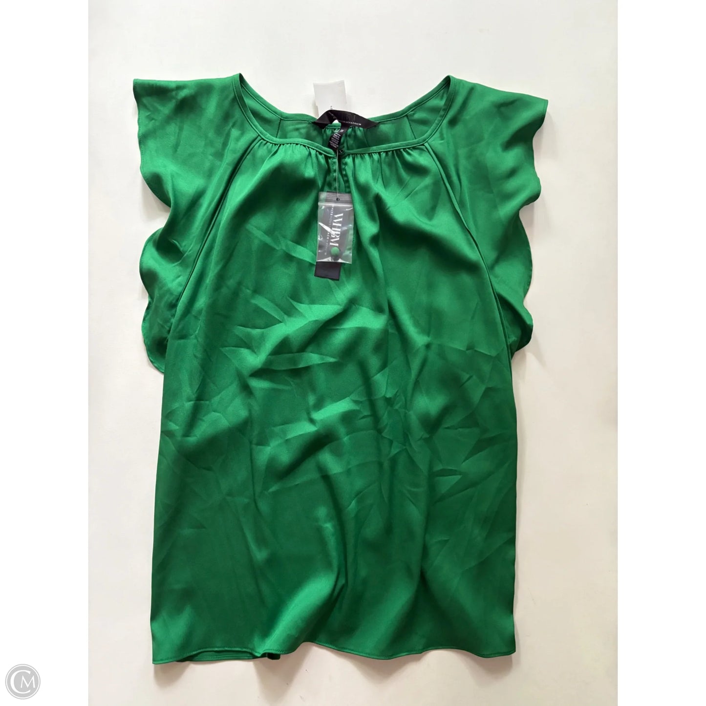 Blouse Short Sleeve By White House Black Market In Green, Size: Xs