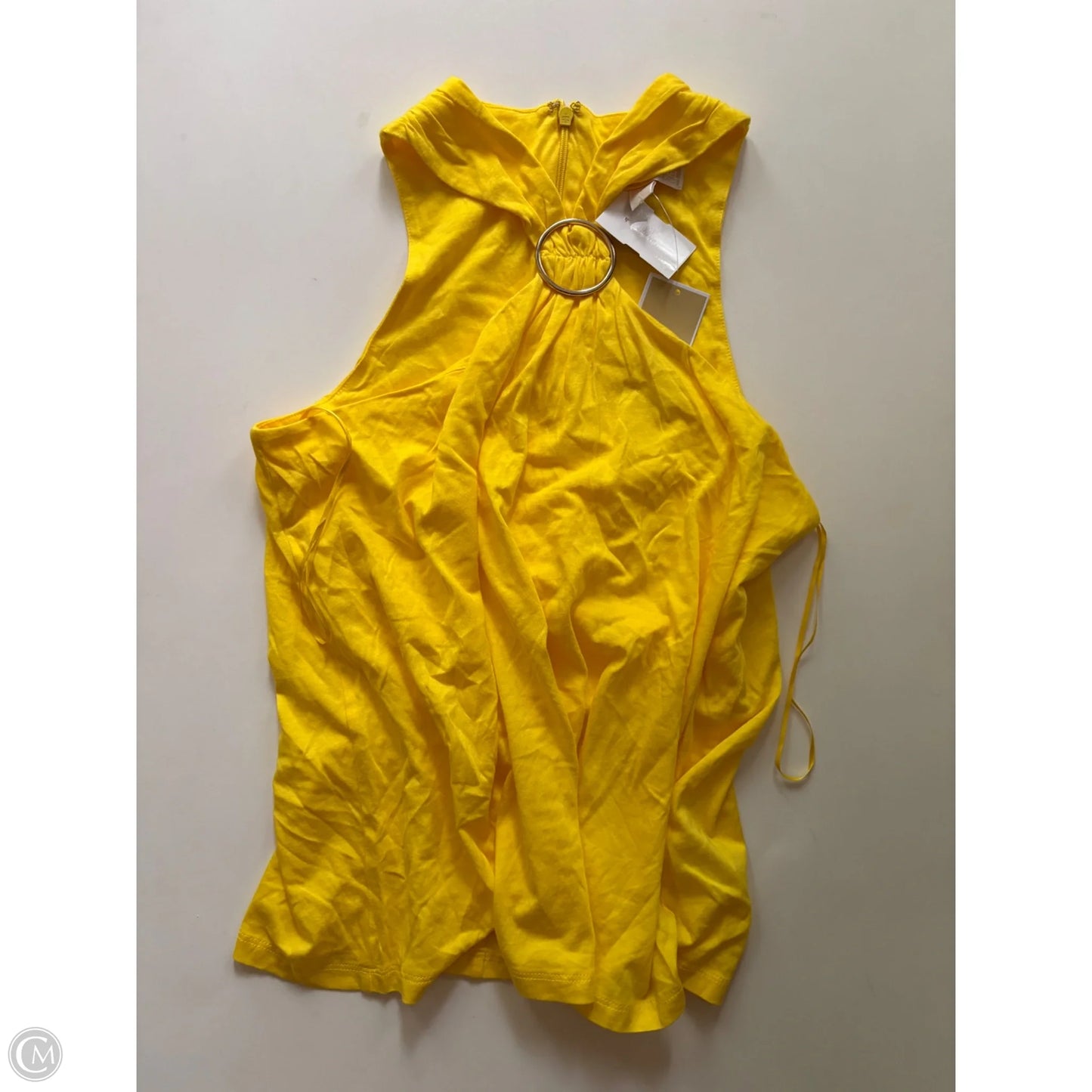 Tank Top Designer By Michael Kors In Yellow, Size: M