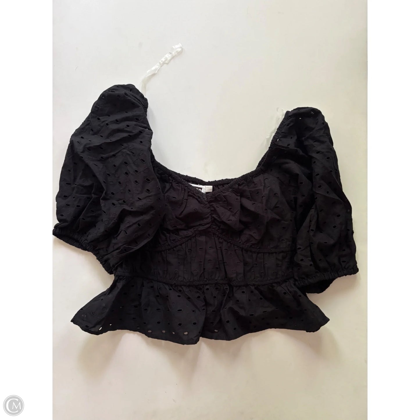 Top Short Sleeve By A New Day In Black, Size: M