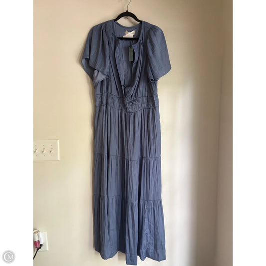 Dress Casual Maxi By Anthropologie In Blue, Size: 1x