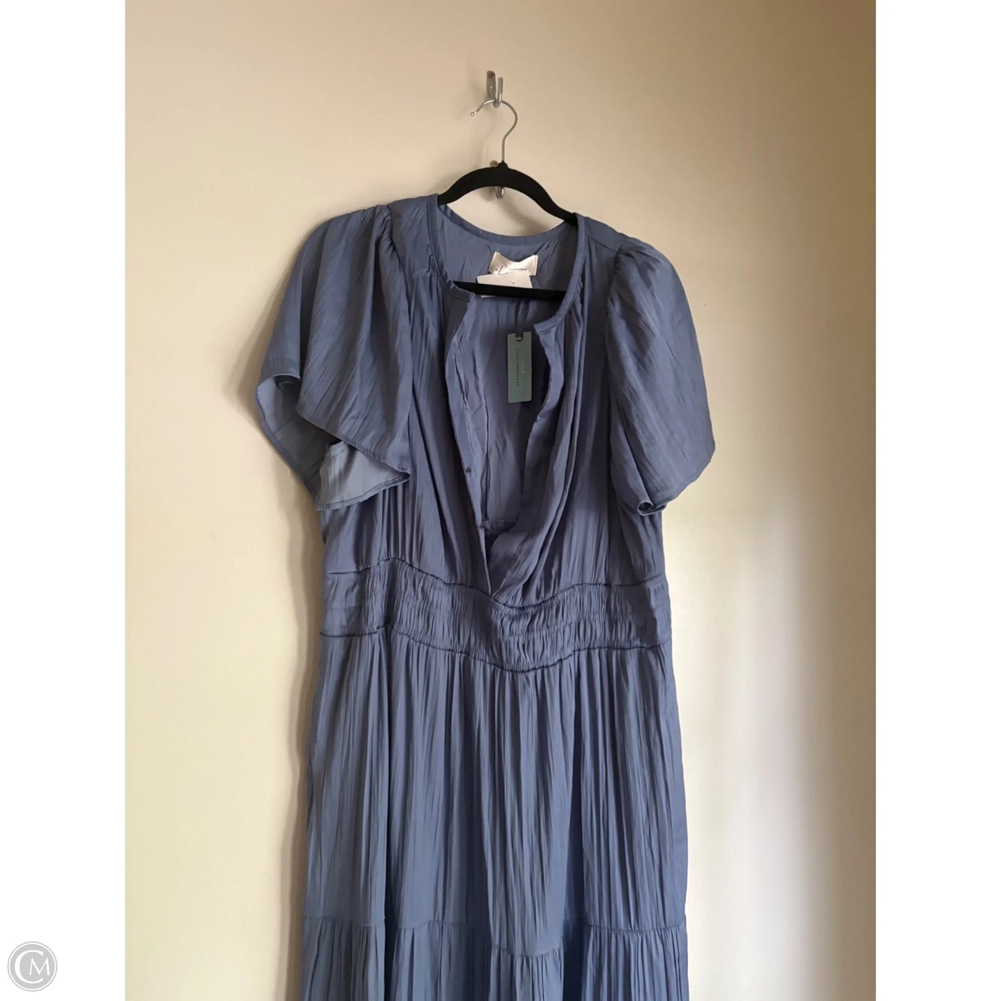 Dress Casual Maxi By Anthropologie In Blue, Size: 1x