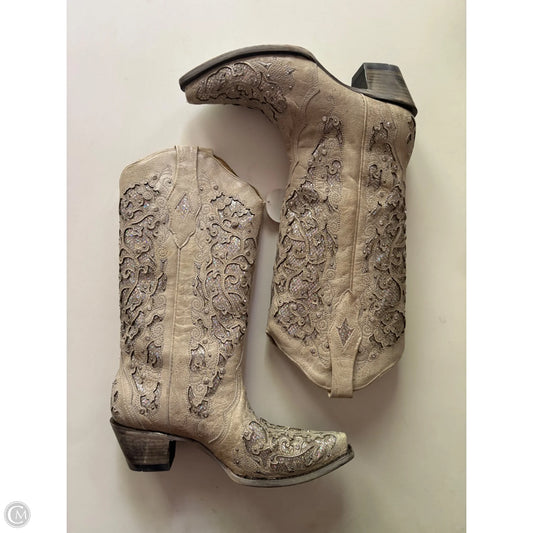 Boots Ankle Flats By Coral In Cream, Size: 9.5