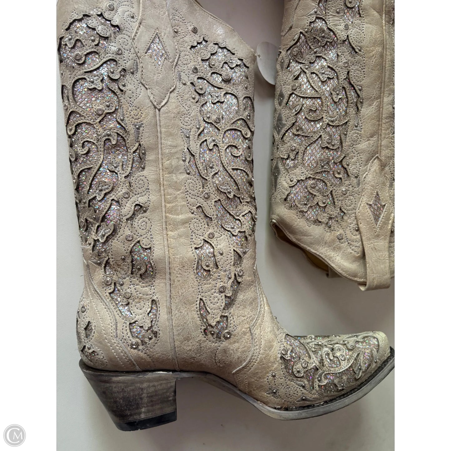 Boots Ankle Flats By Coral In Cream, Size: 9.5