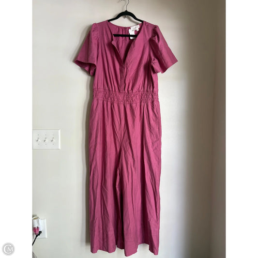 Jumpsuit By Anthropologie In Pink, Size: Xl
