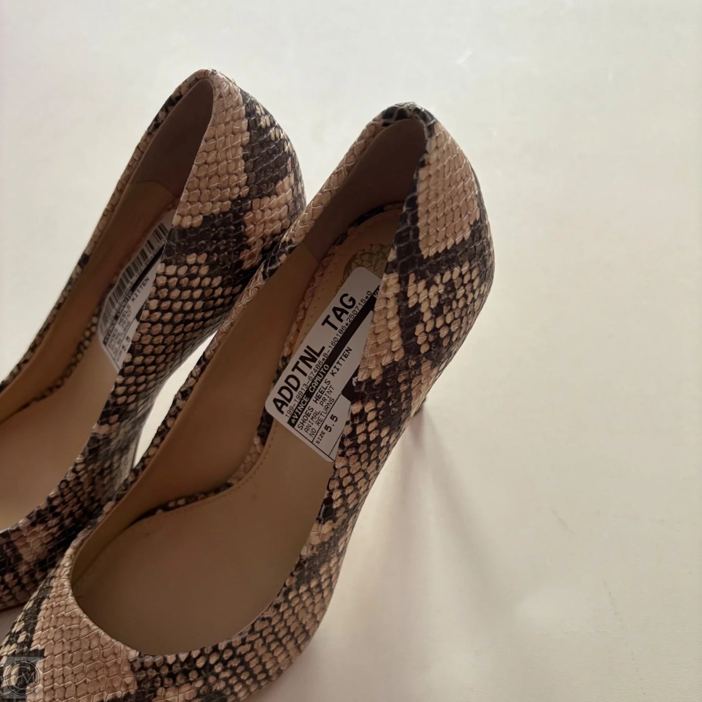 Shoes Heels Kitten By Vince Camuto In Animal Print, Size: 5.5