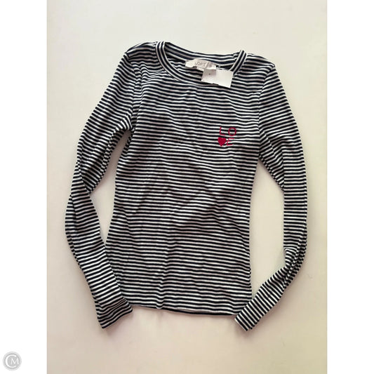 Top Long Sleeve By Loft In Striped Pattern, Size: Xs