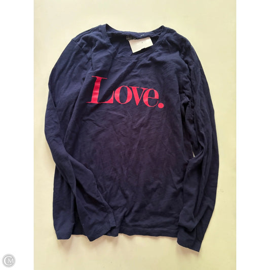 Top Long Sleeve By J. Crew In Navy, Size: M