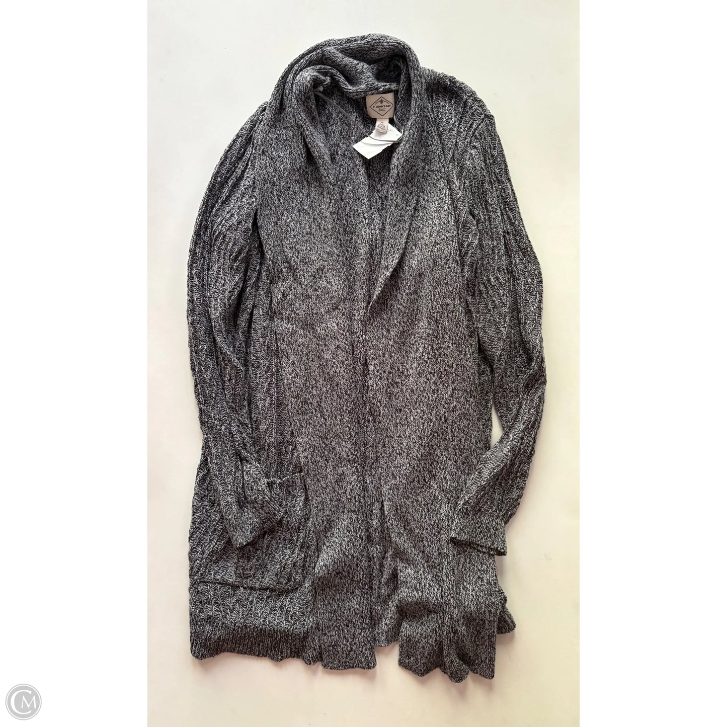 Sweater Cardigan By St Johns Bay In Grey, Size: M