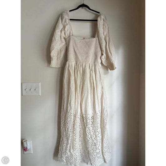 Dress Casual Maxi By Free People In Cream, Size: Xl