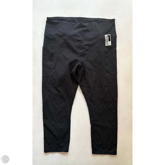 Athletic Leggings By Reebok In Black, Size: Xl