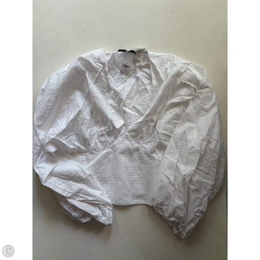 Top Long Sleeve By Banana Republic In White, Size: Xs