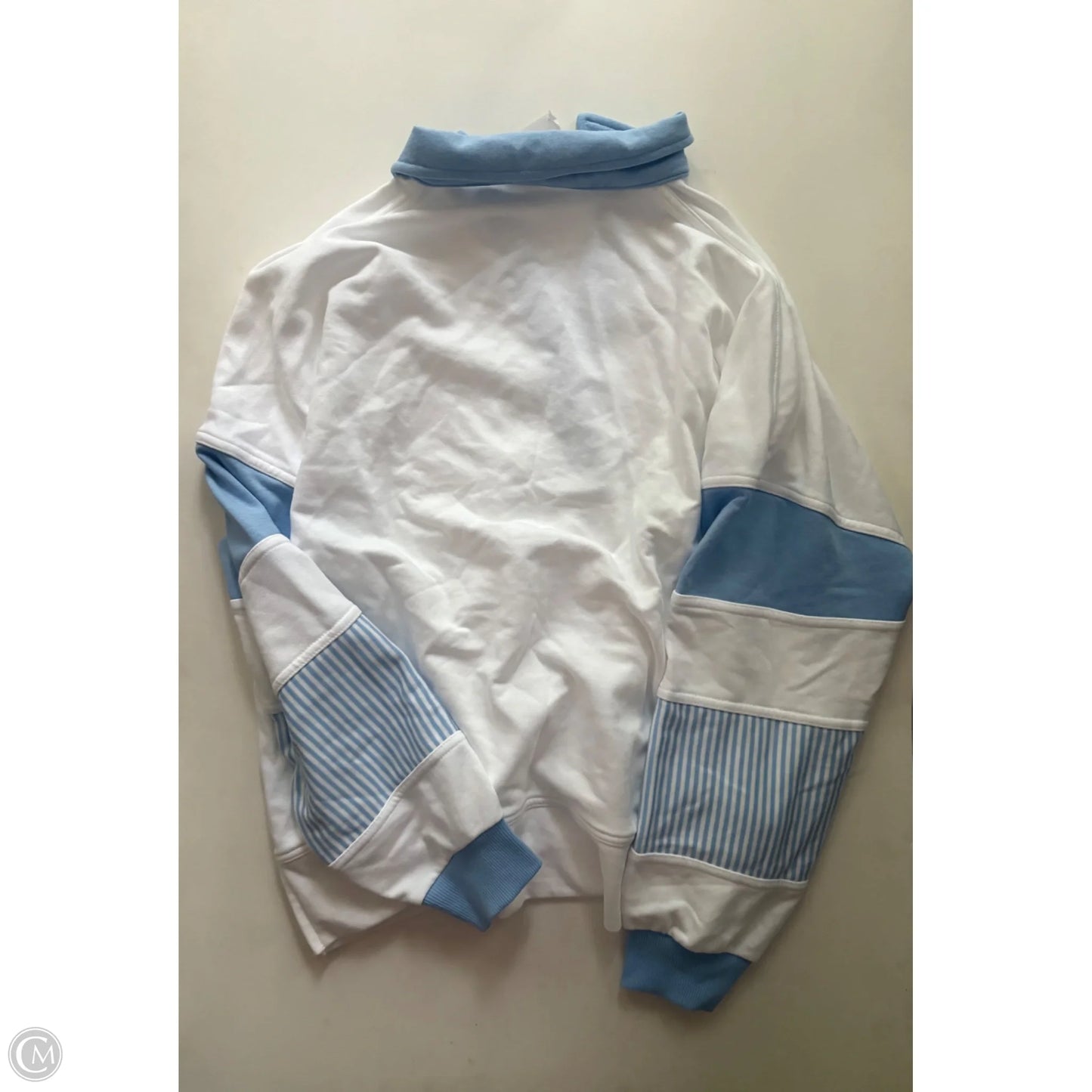 Sweatshirt Collar By Crown And Ivy In Blue & White, Size: 2x