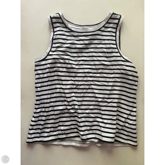 Top Sleeveless By Talbots In Striped Pattern, Size: Xl