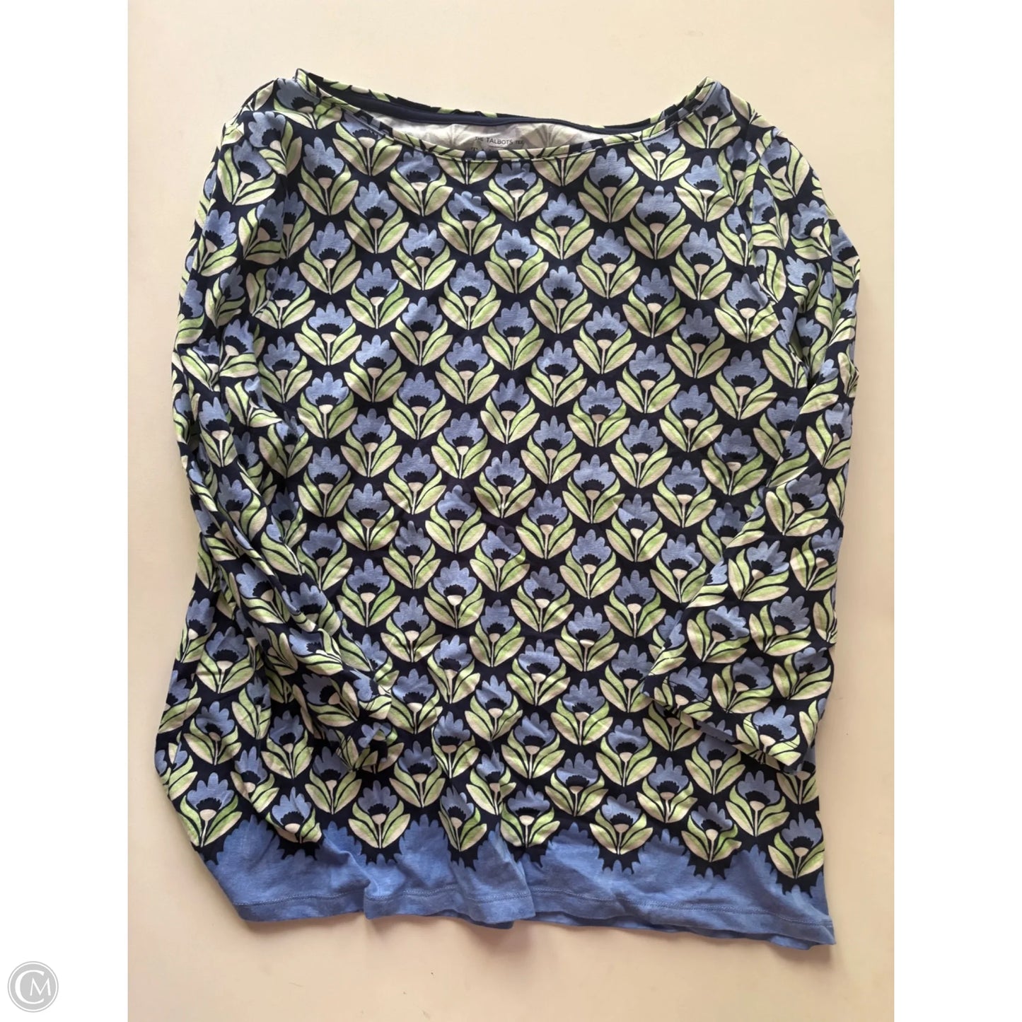 Top Long Sleeve By Talbots In Floral Print, Size: Xl