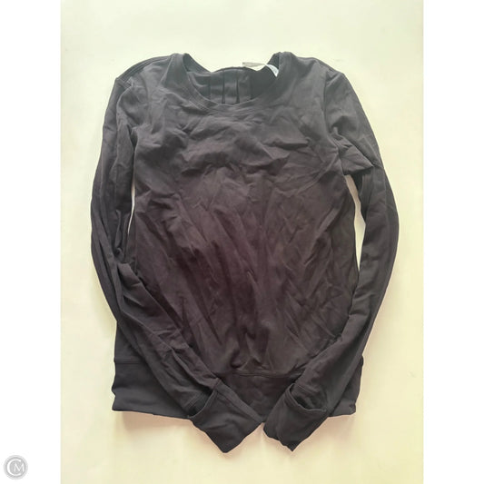 Athletic Top Long Sleeve Crewneck By Lululemon In Black, Size: S