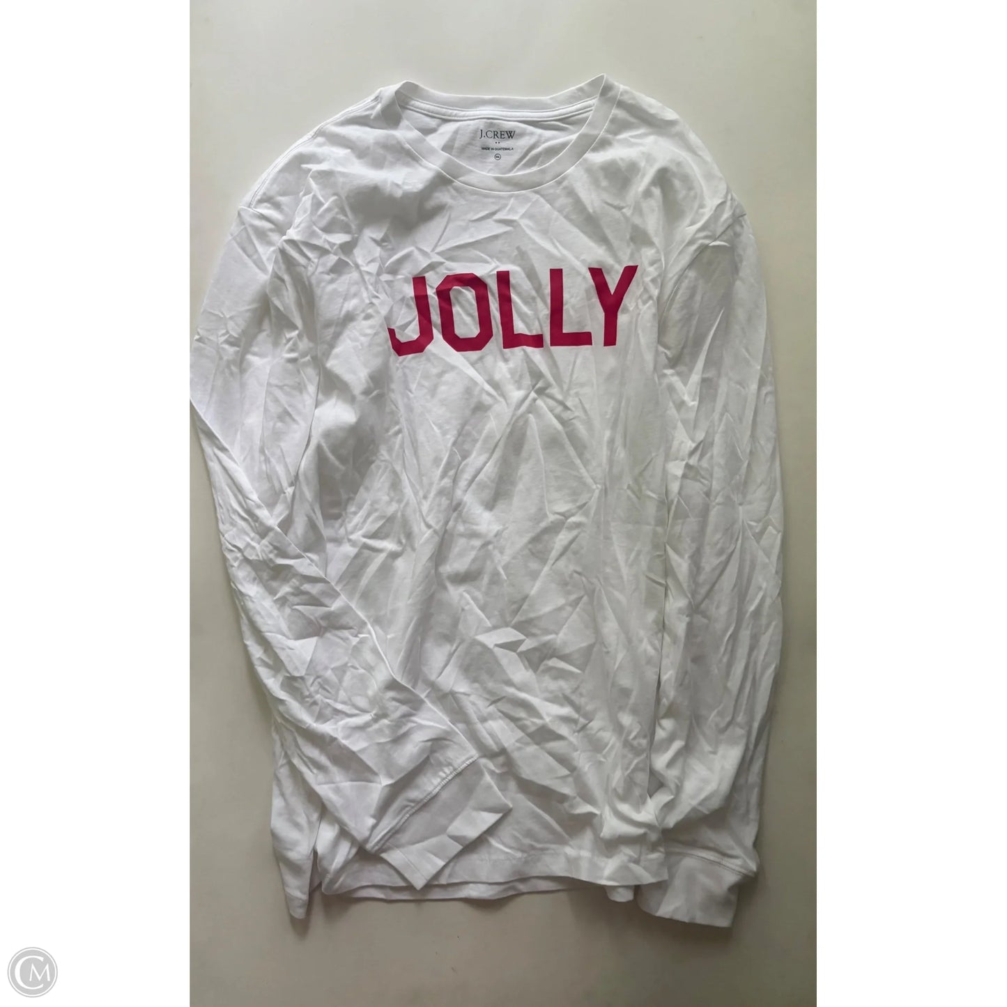 Top Long Sleeve By J. Crew In White, Size: 2x