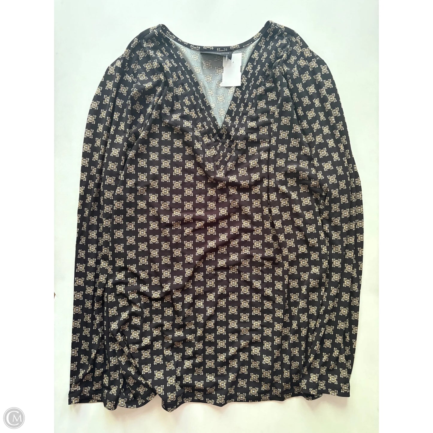 Top Long Sleeve By Lane Bryant In Black, Size: 1x