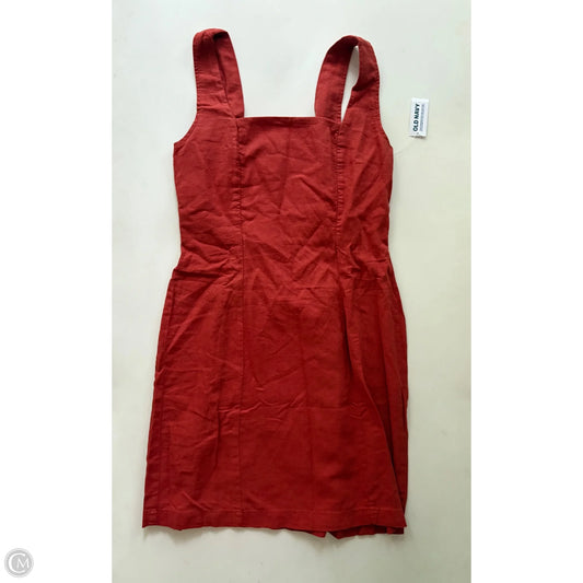 Dress Casual Midi By Old Navy In Orange, Size: Xs