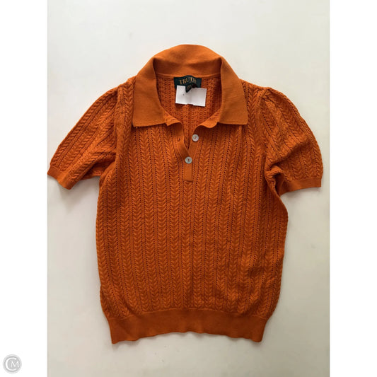 Sweater Short Sleeve By Truth In Orange, Size: M