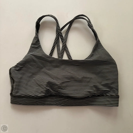 Athletic Bra By Lululemon In Striped Pattern, Size: M