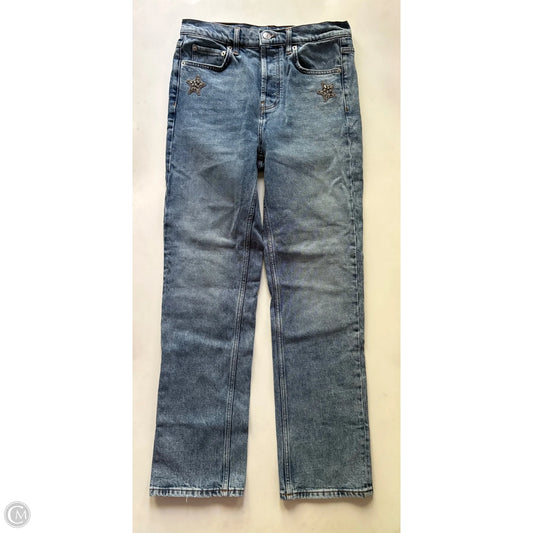 Jeans Straight By Maje In Blue, Size: 12