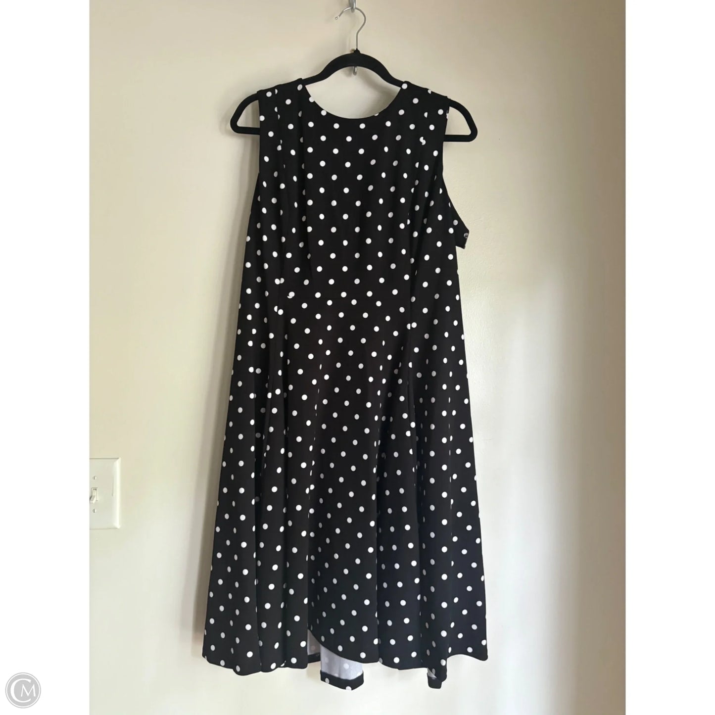 Dress Work By Calvin Klein In Polkadot Pattern, Size: Xl