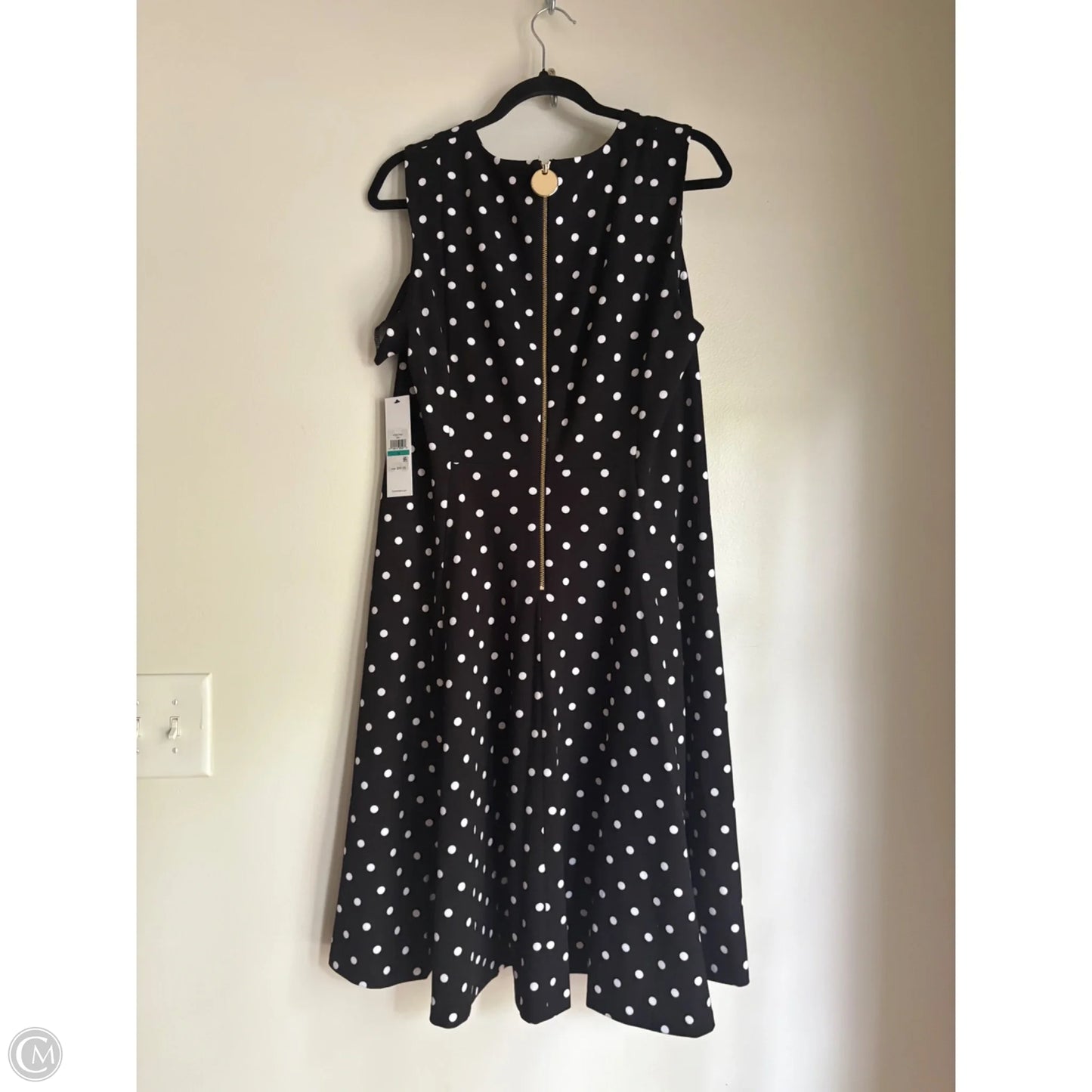Dress Work By Calvin Klein In Polkadot Pattern, Size: Xl