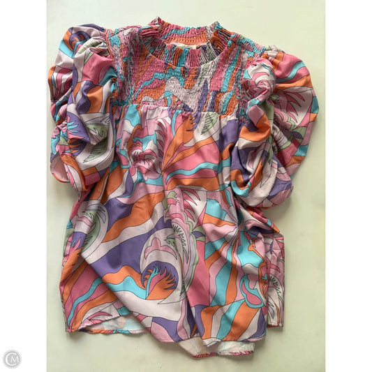Top Short Sleeve By Jodifl In Multi-colored, Size: M