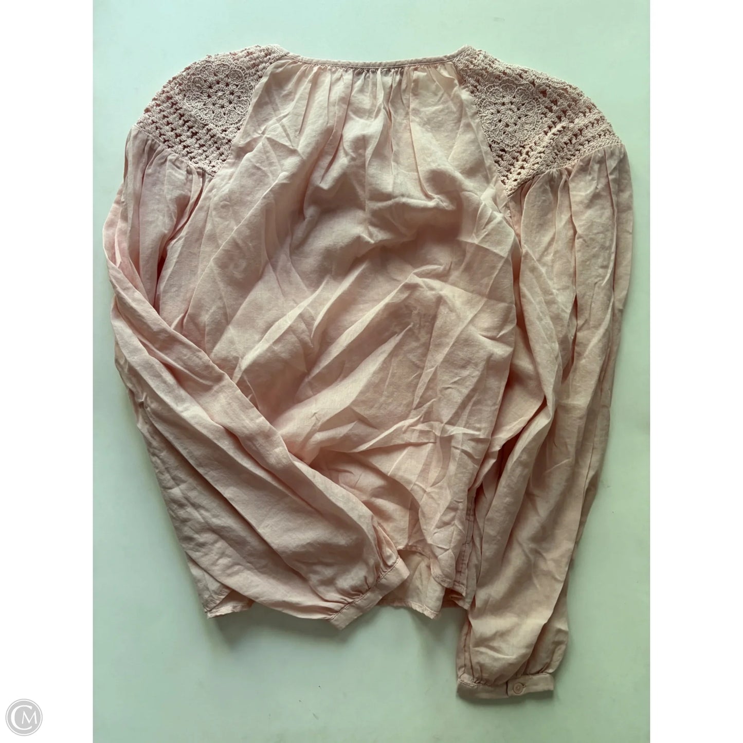 Top Long Sleeve By Loft In Peach, Size: M