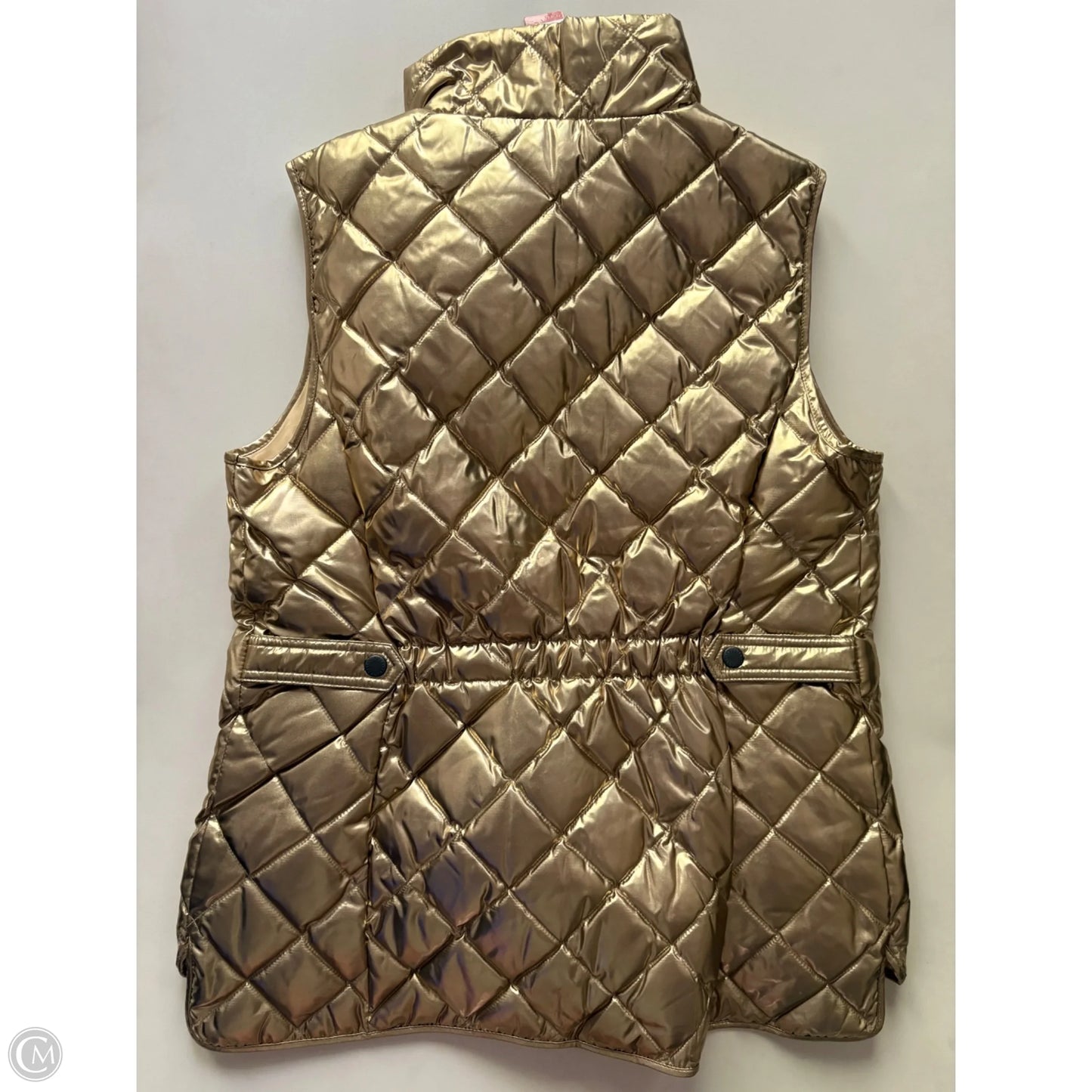Vest Puffer & Quilted By Talbots In Gold, Size: S