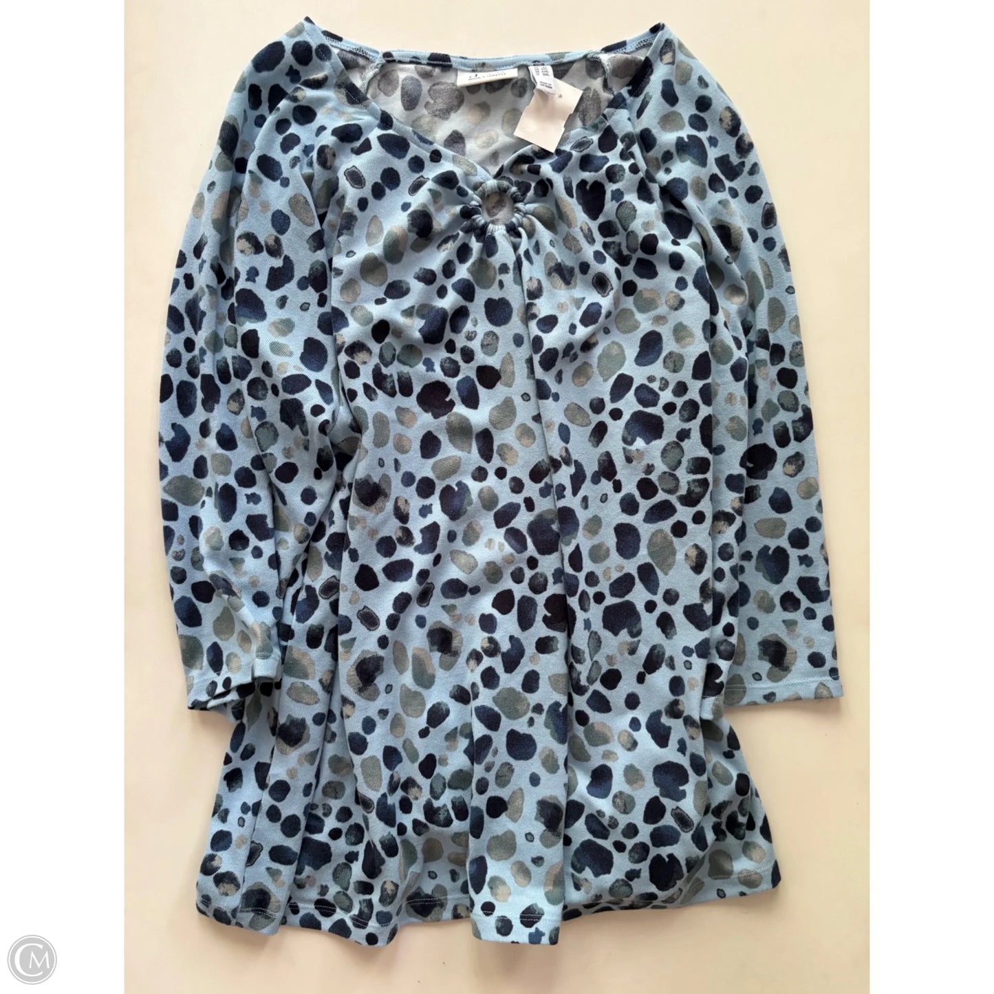 Sweater By Denim And Co Qvc In Animal Print, Size: 2x
