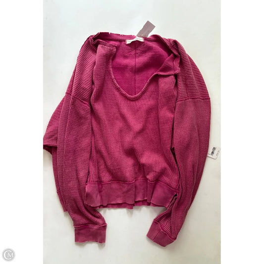 Sweatshirt Crewneck By Free People In Pink, Size: L