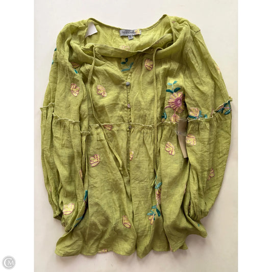 Top Long Sleeve By Figuero & Flower In Green, Size: Xl