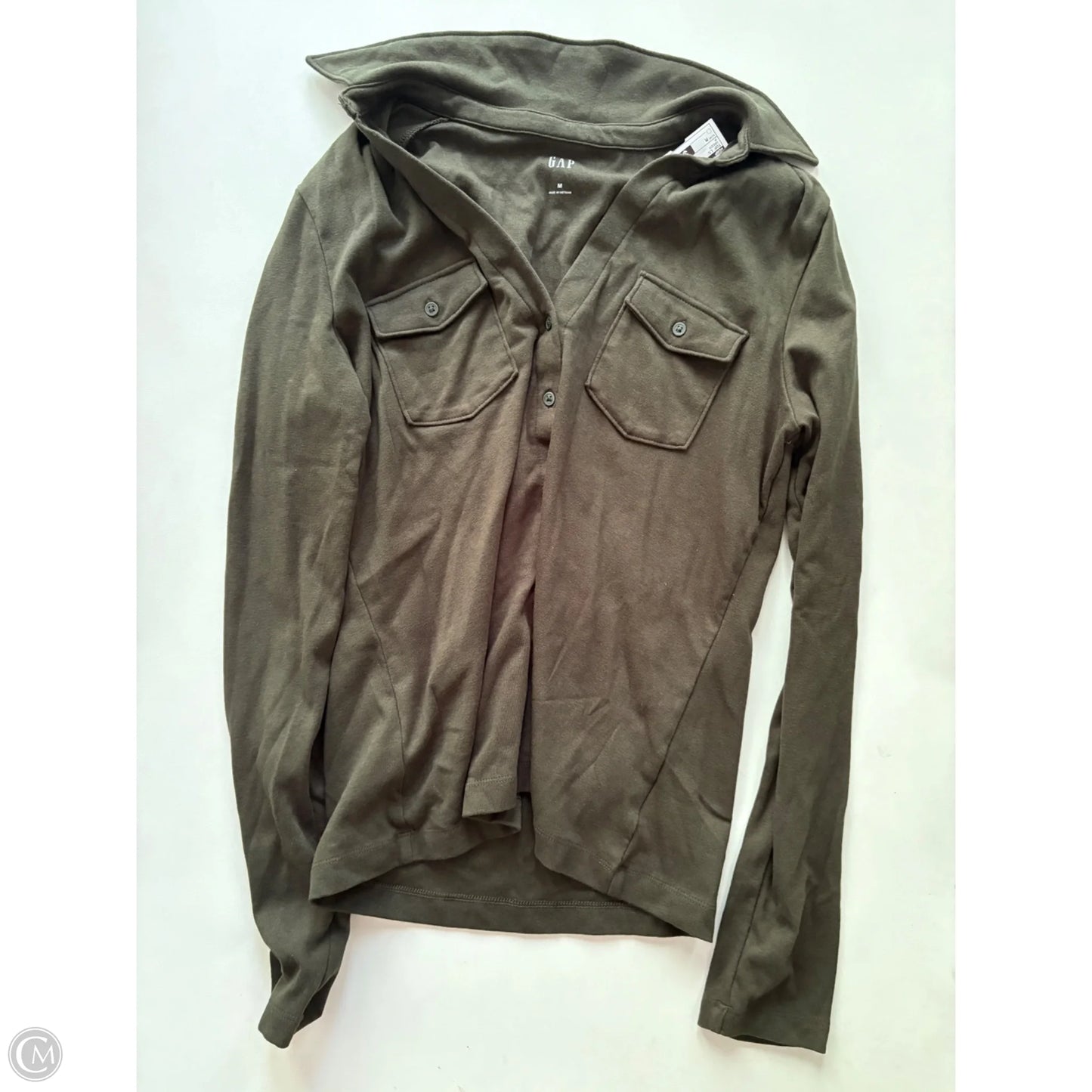 Top Long Sleeve By Gap In Green, Size: M