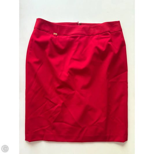 Skirt Midi By Calvin Klein In Red, Size: 12
