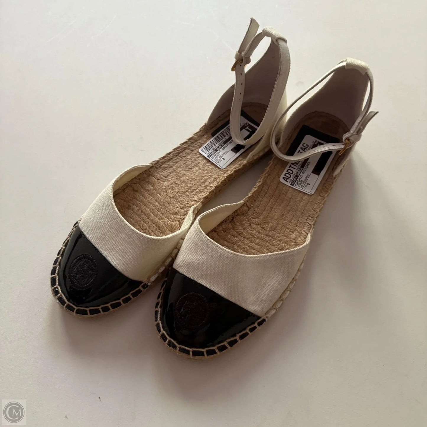 Sandals Designer By Tory Burch In Cream, Size: 8