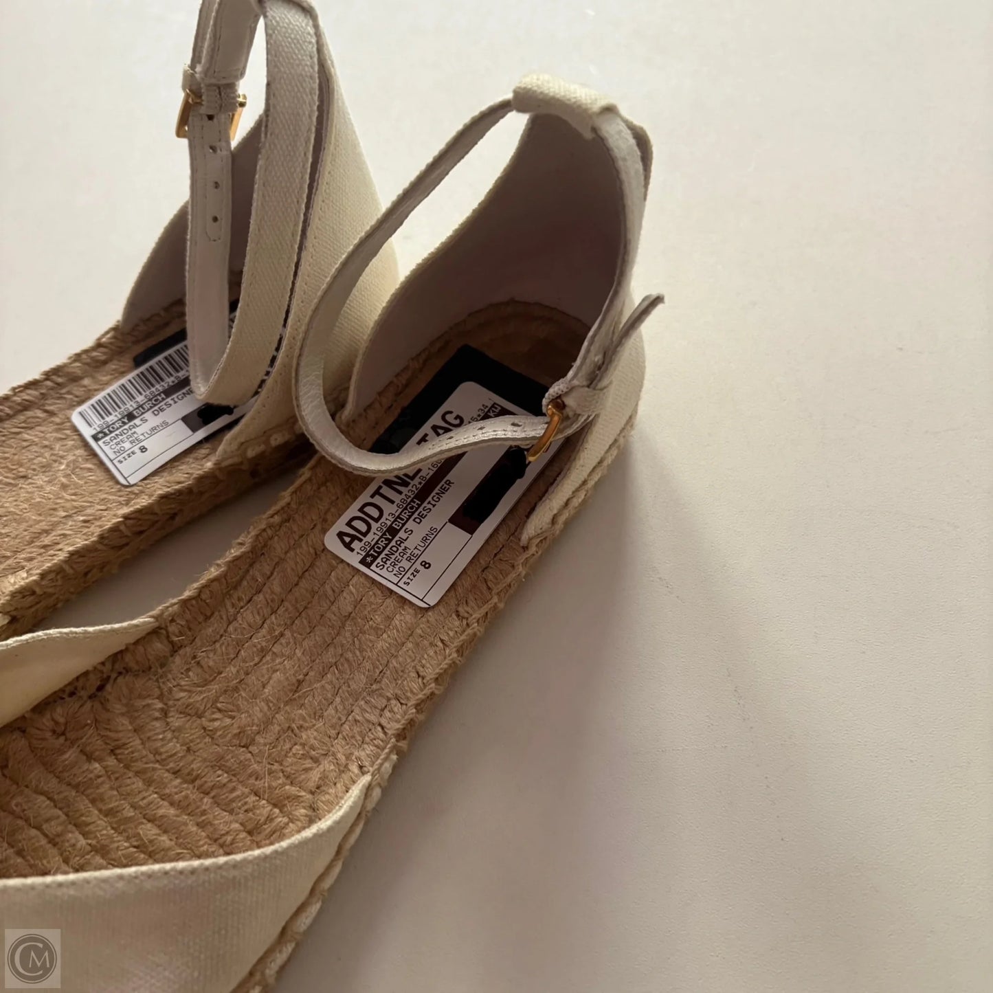 Sandals Designer By Tory Burch In Cream, Size: 8