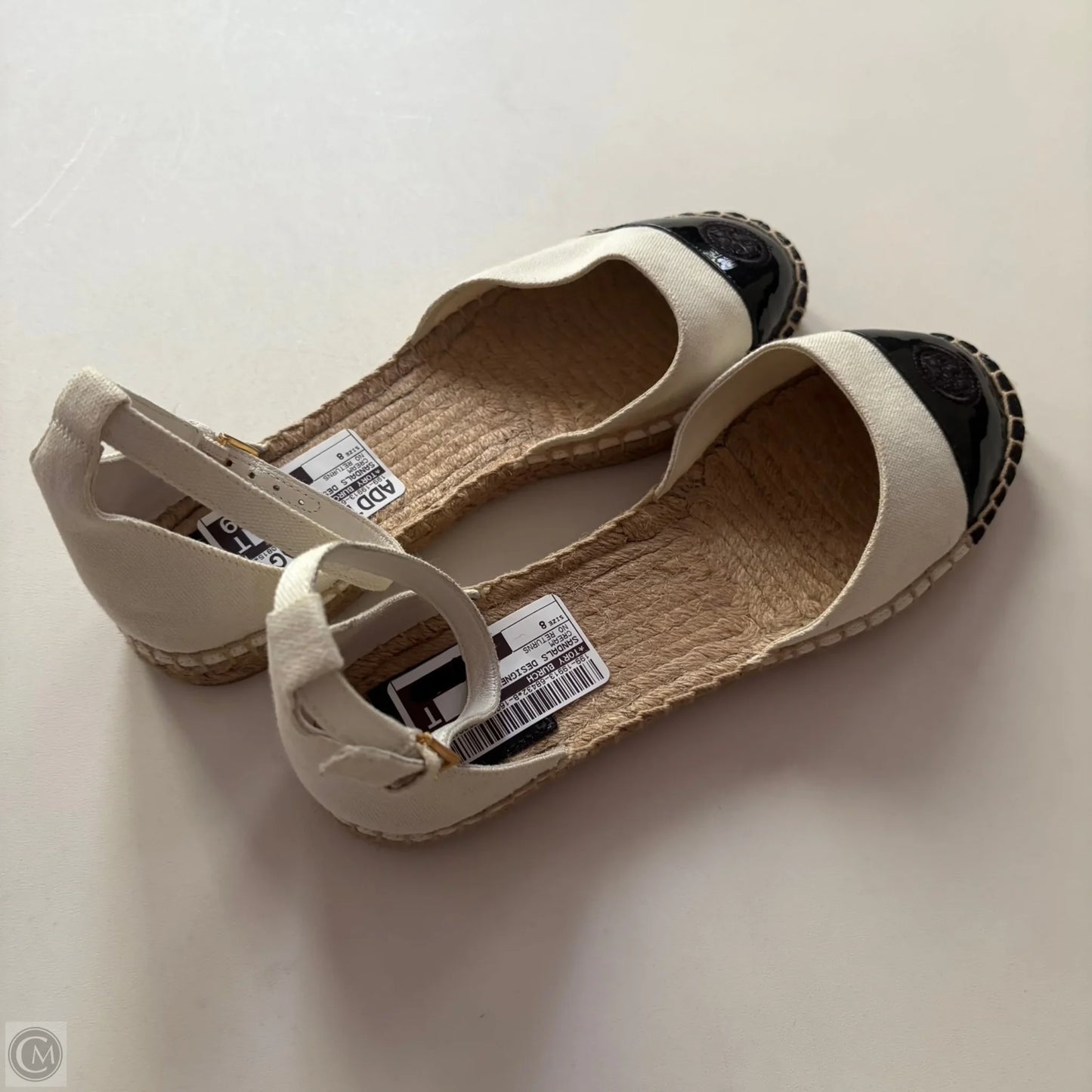 Sandals Designer By Tory Burch In Cream, Size: 8