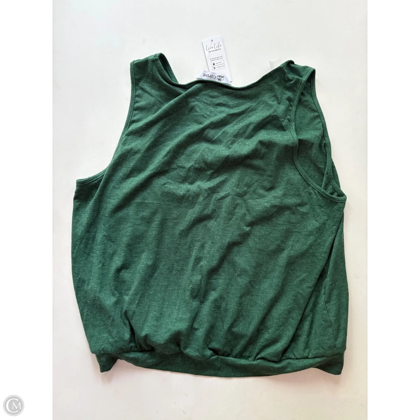 Athletic Tank Top By Cupshe In Green, Size: Xl