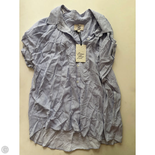 Top Short Sleeve By Cosmic Bleu Love In Striped Pattern, Size: Xl