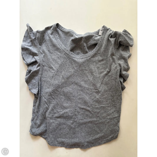 Top Short Sleeve By Loft In Grey, Size: M