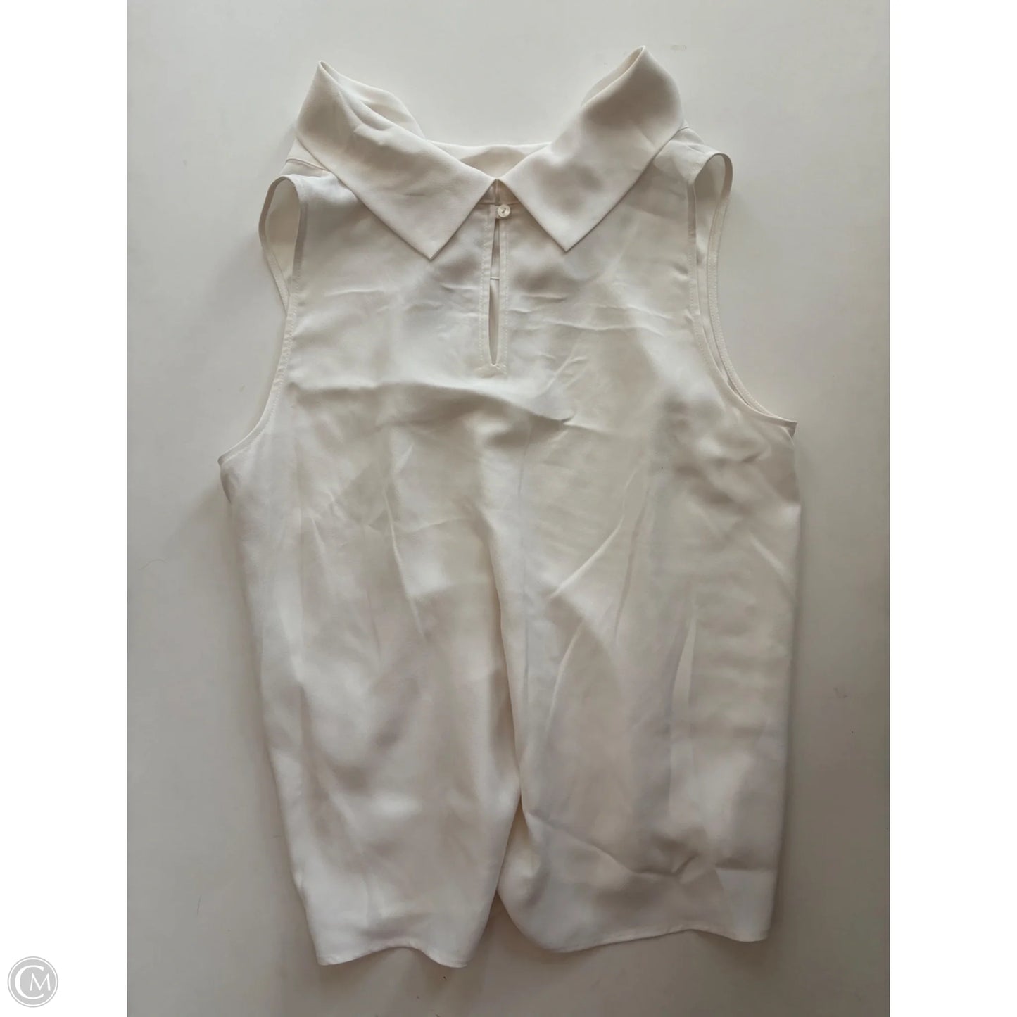 Blouse Sleeveless By Ann Taylor In Cream, Size: M