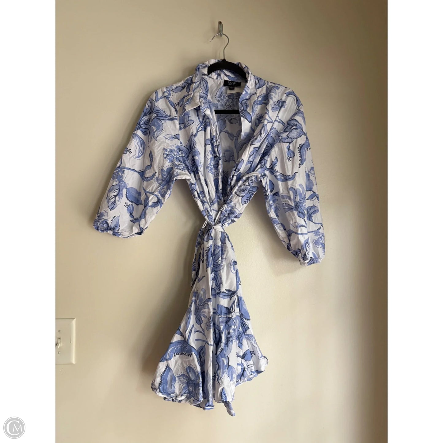 Dress Casual Midi By Msk In Blue, Size: 1x