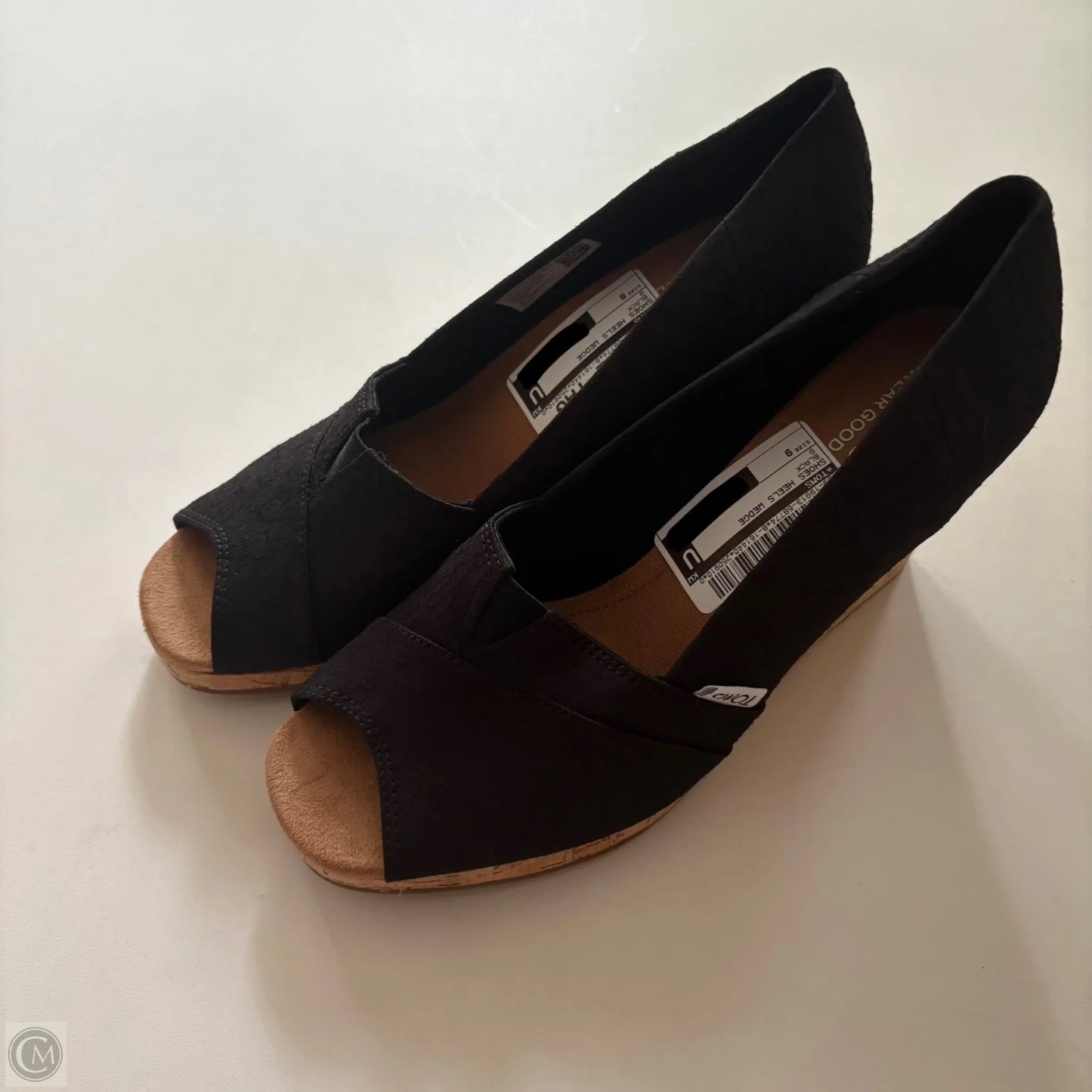 Shoes Heels Wedge By Toms In Black, Size: 9