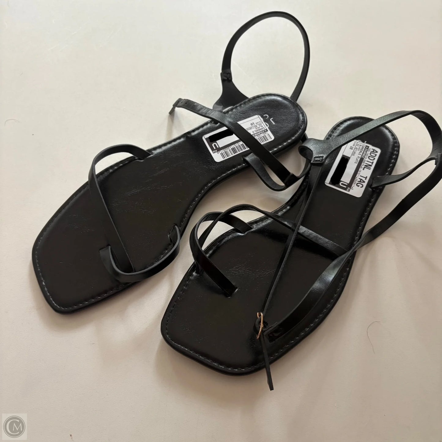 Sandals Flats By Journee In Black, Size: 10