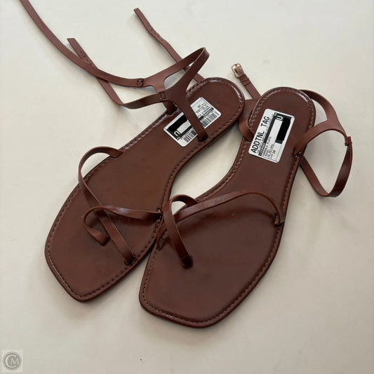 Sandals Flats By Journee In Brown, Size: 10