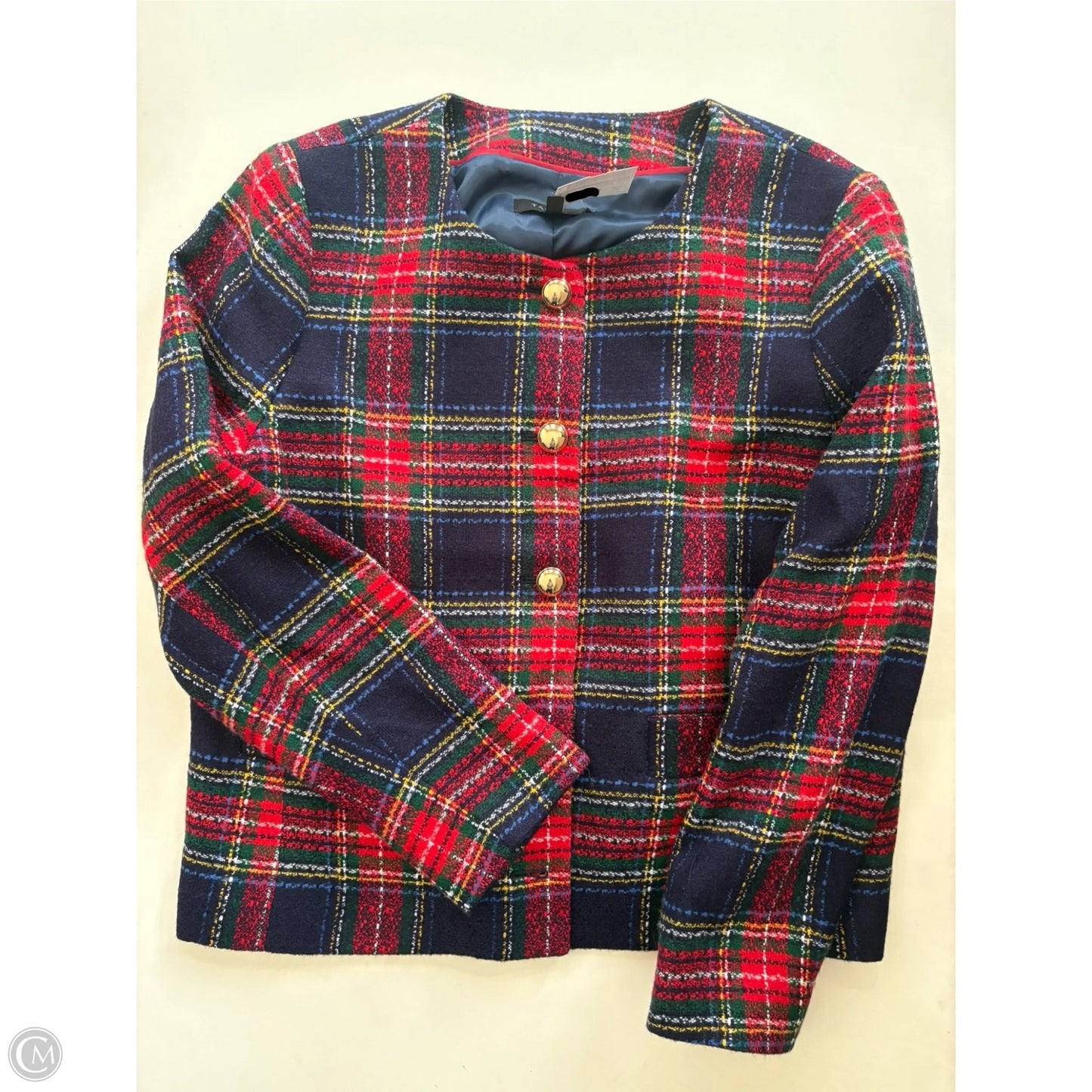 Skirt Suit 2pc By Talbots In Plaid Pattern, Size: 16